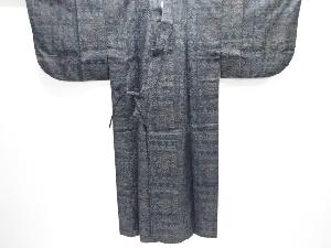 花更紗模様織り出し本場泥大島紬ロング道中着